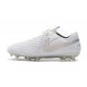 Nike Tiempo Legend 8 Elite FG Botas de Fútbol Blanco Plata