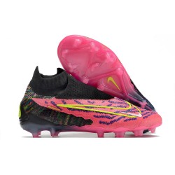 Nike Phantom GX Elite DF Link FG Rosa Negro