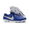 Nike Tiempo Legend 8 Elite FG Botas de Fútbol Azul Plata