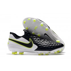 Nike Tiempo Legend 8 Elite FG Botas de Fútbol Negro Blanco Voltio