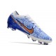 Nike Zoom Mercurial Vapor 15 Elite AG-pro Blanco Azul Oro