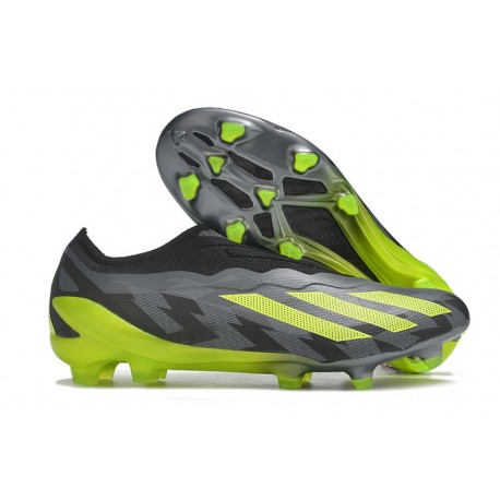 Bota adidas X Crazyfast.1 LL FG Negro Team Amarillo Solar 2 Gris