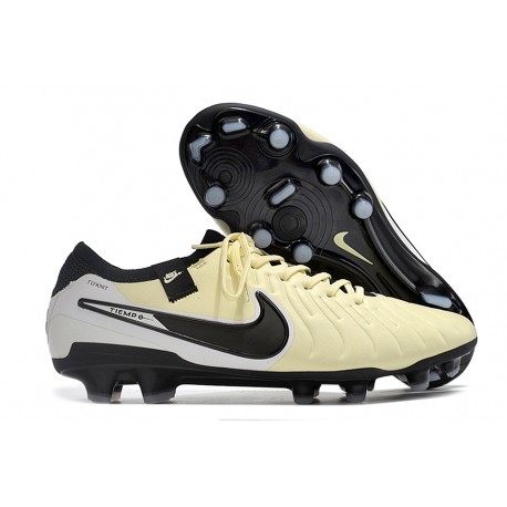 Botas de fútbol Nike Tiempo Legend 10 Elite FG Beige Negro