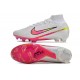 Nike Air Zoom Mercurial Superfly IX Elite FG Blanco Rosa