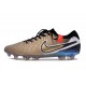 Botas de fútbol Nike Tiempo Legend 10 Elite FG Future Heritage Seda Dorada Metálica Moneda Negro