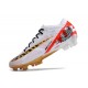 Bota Nike Zoom Mercurial Vapor 15 Elite FG Blanco Rojo Oro