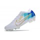 Bota Nike Zoom Mercurial Vapor 15 Elite FG Blanco Azul Oro