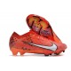 Bota Nike Zoom Mercurial Vapor 15 Elite FG MDS Carmesí Claro Marfil Claro Mandarina Viva