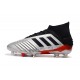 Zapatillas de Fútbol adidas Predator 19.1 FG Plata Negro