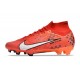 Nike Air Zoom Mercurial Superfly IX Elite FG MDS Carmesí Claro Marfil Claro Mandarina Viva