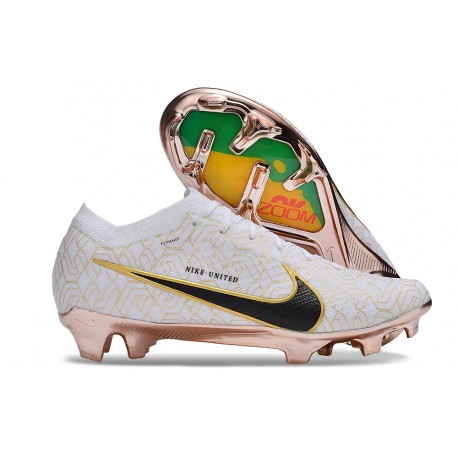 Bota Nike Zoom Mercurial Vapor 15 Elite FG Blanco Oro Negro