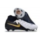 Botas Nike Phantom Luna II Elite FG Blanco Negro Mtlc Dorado Moneda