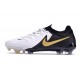 Nike Phantom Luna 2 Elite FG L Blanco Negro Mtlc Dorado Moneda