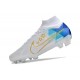 Nike Air Zoom Mercurial Superfly IX Elite FG Blanco Azul Oro