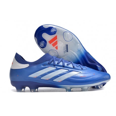 Botas adidas Copa Pure 2 + Elite FG Lucid Azul Blanco Solar Rojo