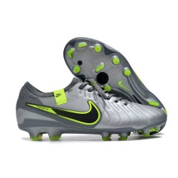 Botas de fútbol Nike Tiempo Legend 10 Elite FG Gris Negro Verde