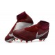 Botas de Fútbol Nike Phantom Vision Elite DF FG Rojo Plata