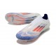Tacos de Futbol adidas F50 Elite Laceless FG Ftwr Blanco Azul Lúcido Rojo